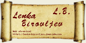 Lenka Birovljev vizit kartica